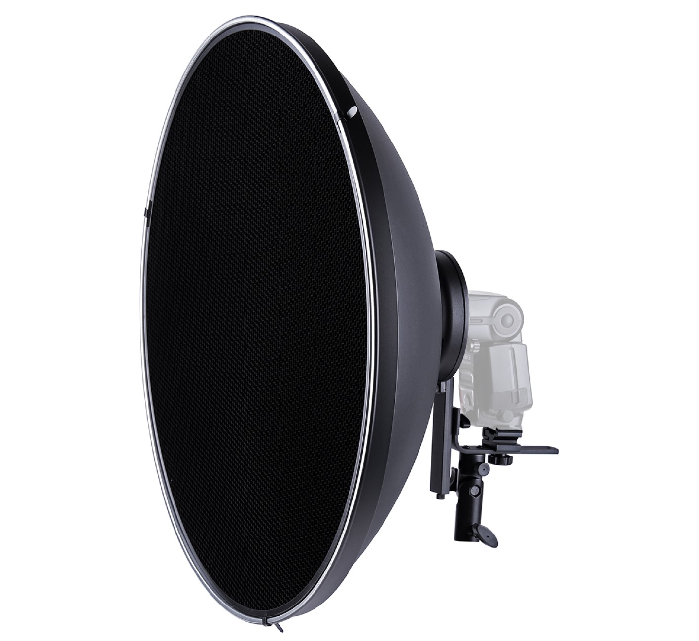 Beauty Dish Lichtformer 70cm mit Systemblitz-Halter inkl. Wabenvorsatz & Diffusor