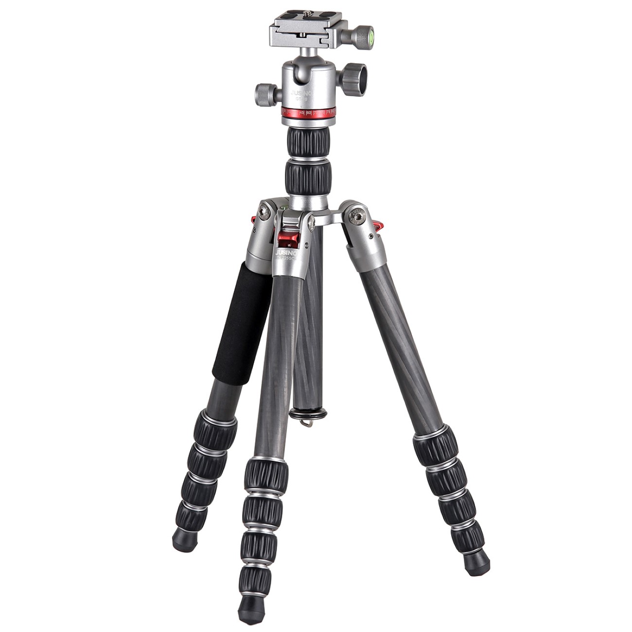 Leichtes Karbon Tripod mit Monopod-Funktion JUSINO TK-225 SC und Kugelkopf GT-30