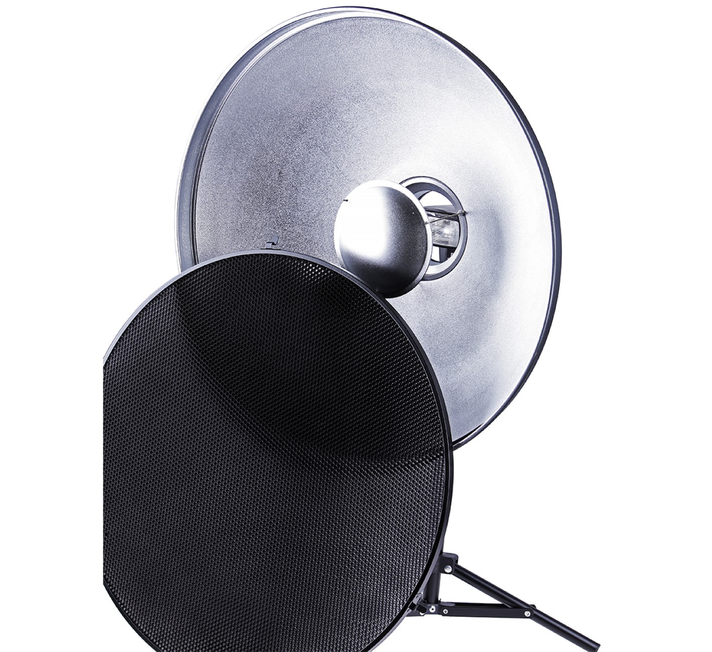 ayex Beauty Dish Lichtformer 55cm mit Systemblitz-Halter inkl. Wabenvorsatz und Diffusor